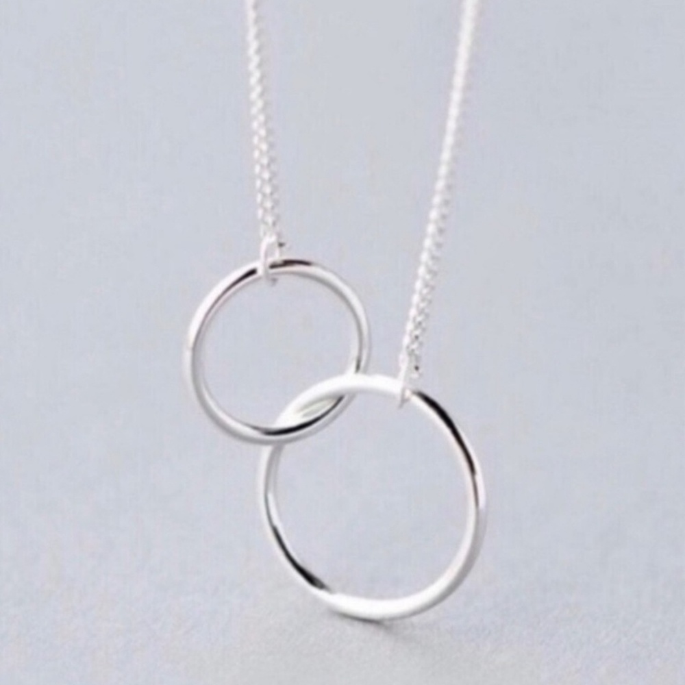 Sterling Silver Linked Love Necklace